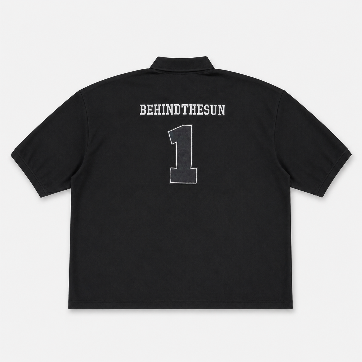 Oversized Football Polo (Black)