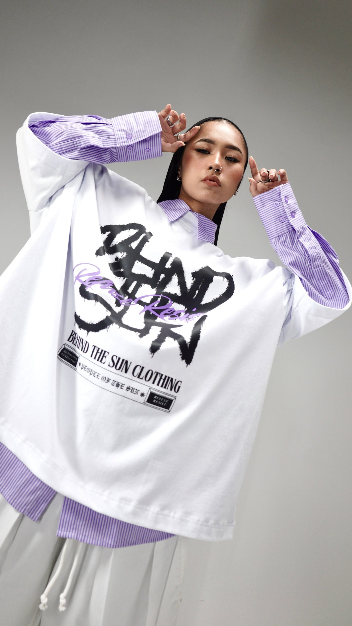 Violet Vandalism Oversized Boxy T