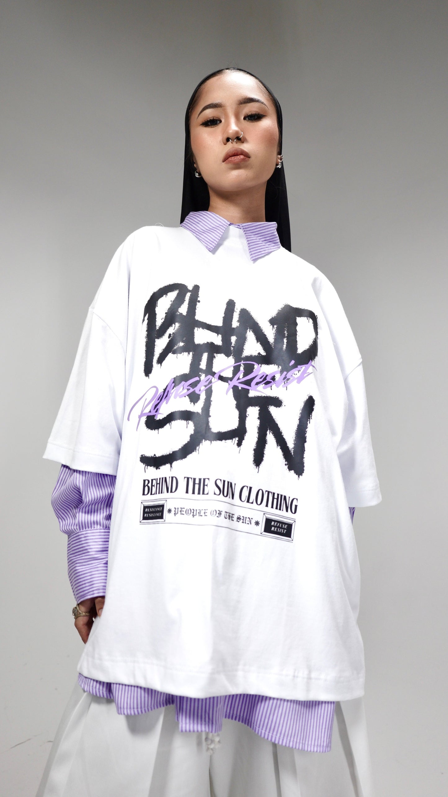 Violet Vandalism Oversized Boxy T