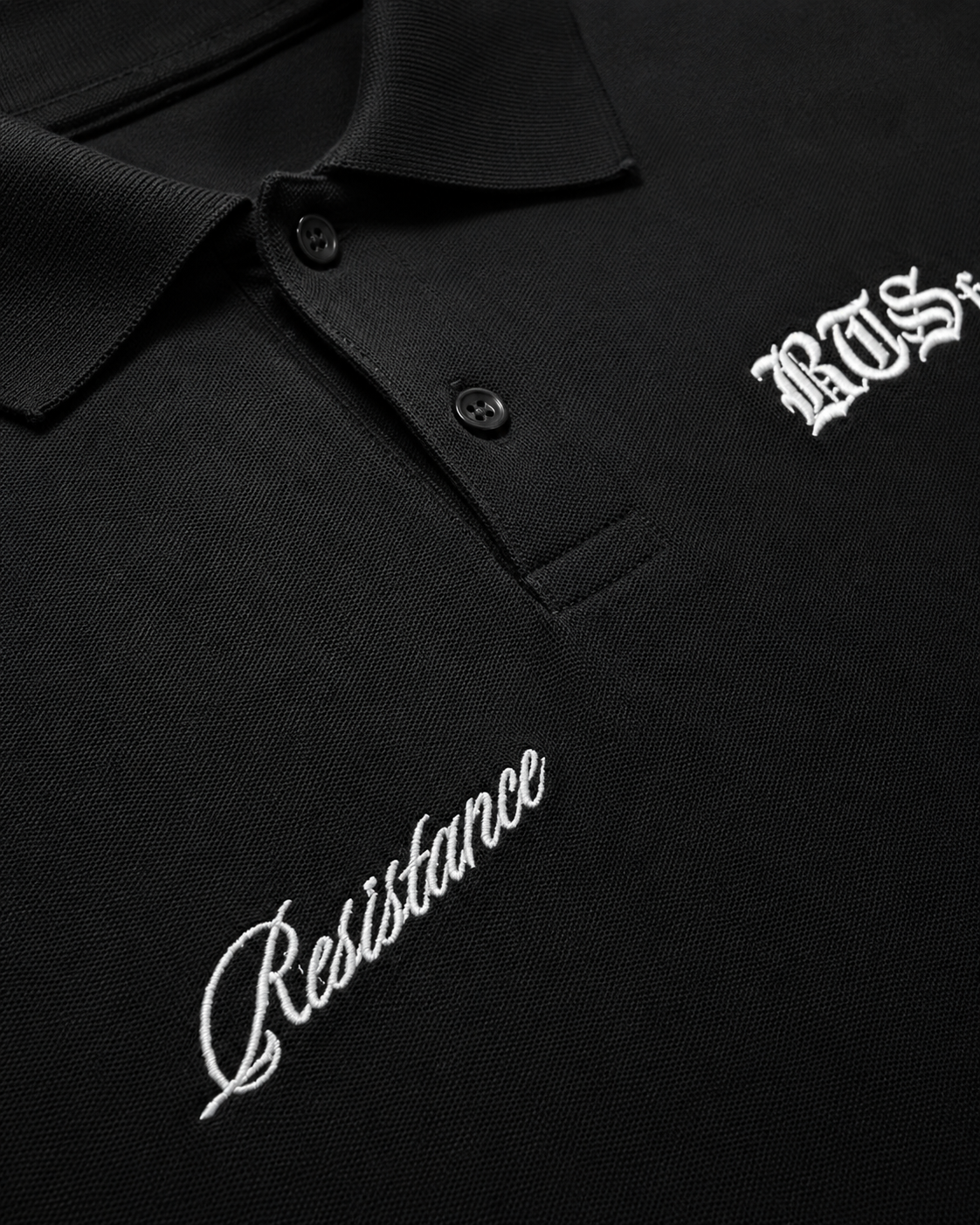 Oversized Football Polo (Black)