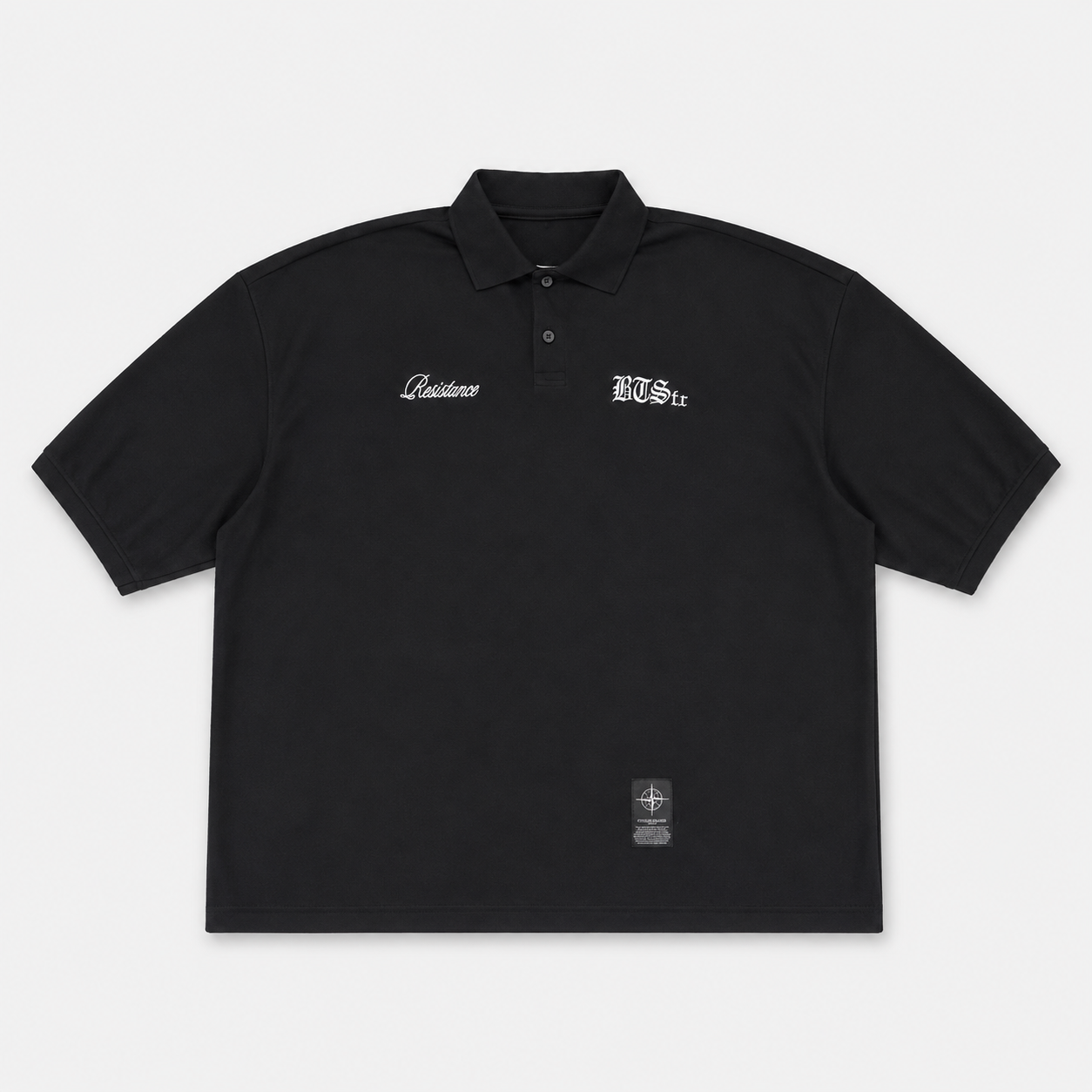 Oversized Football Polo (Black)