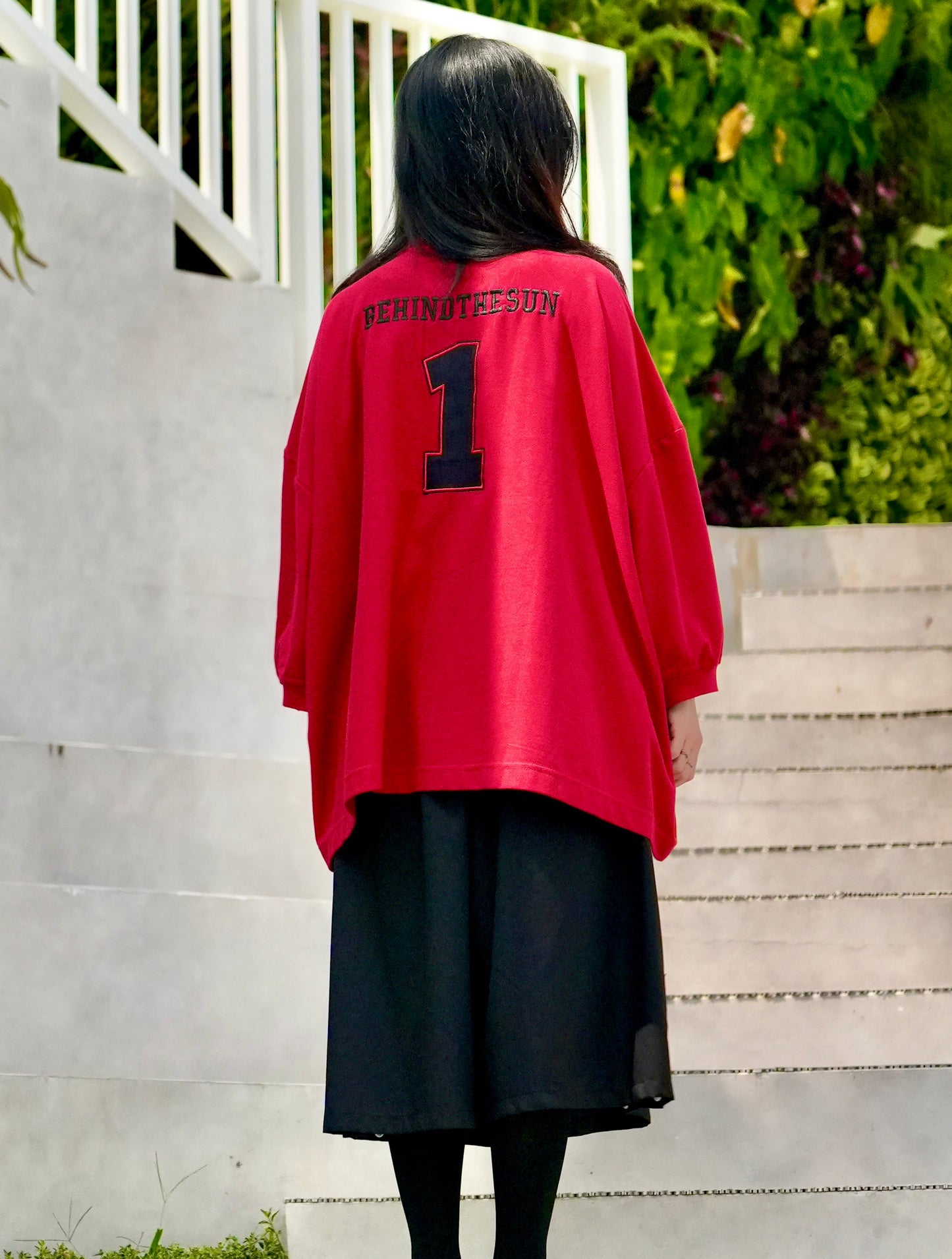 Oversized Football Polo (Red)