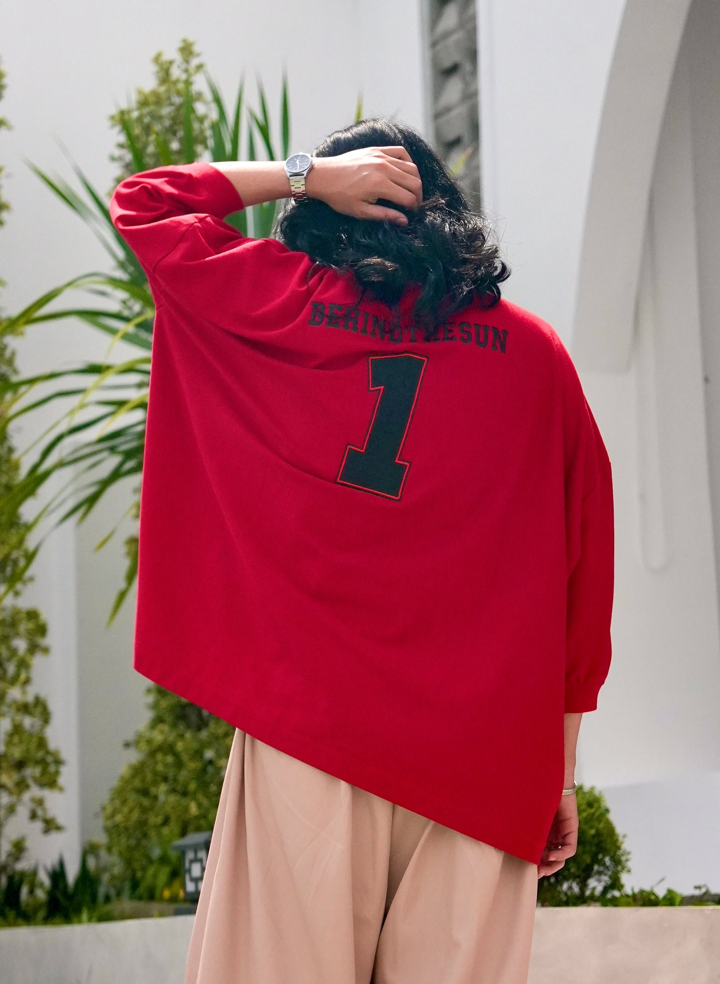 Oversized Football Polo (Red)