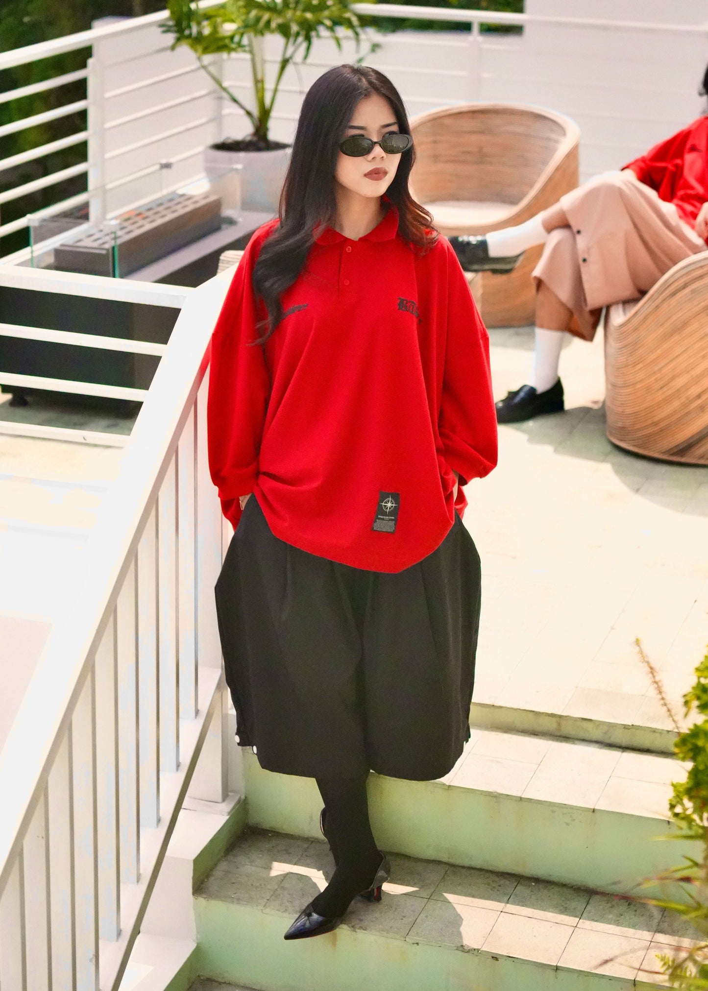 3/4 Barrel Pants (Black)