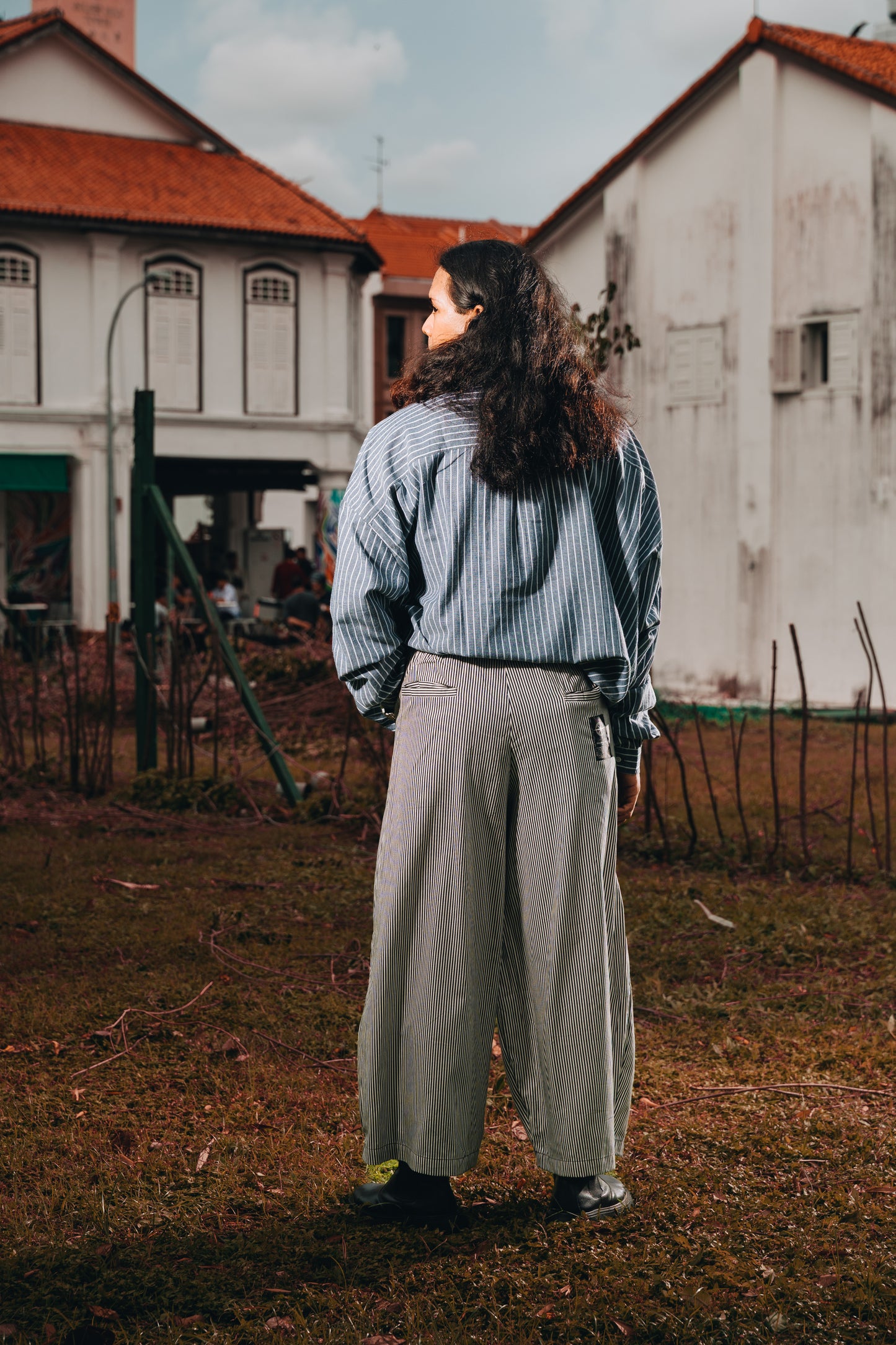 White Stripes Pants