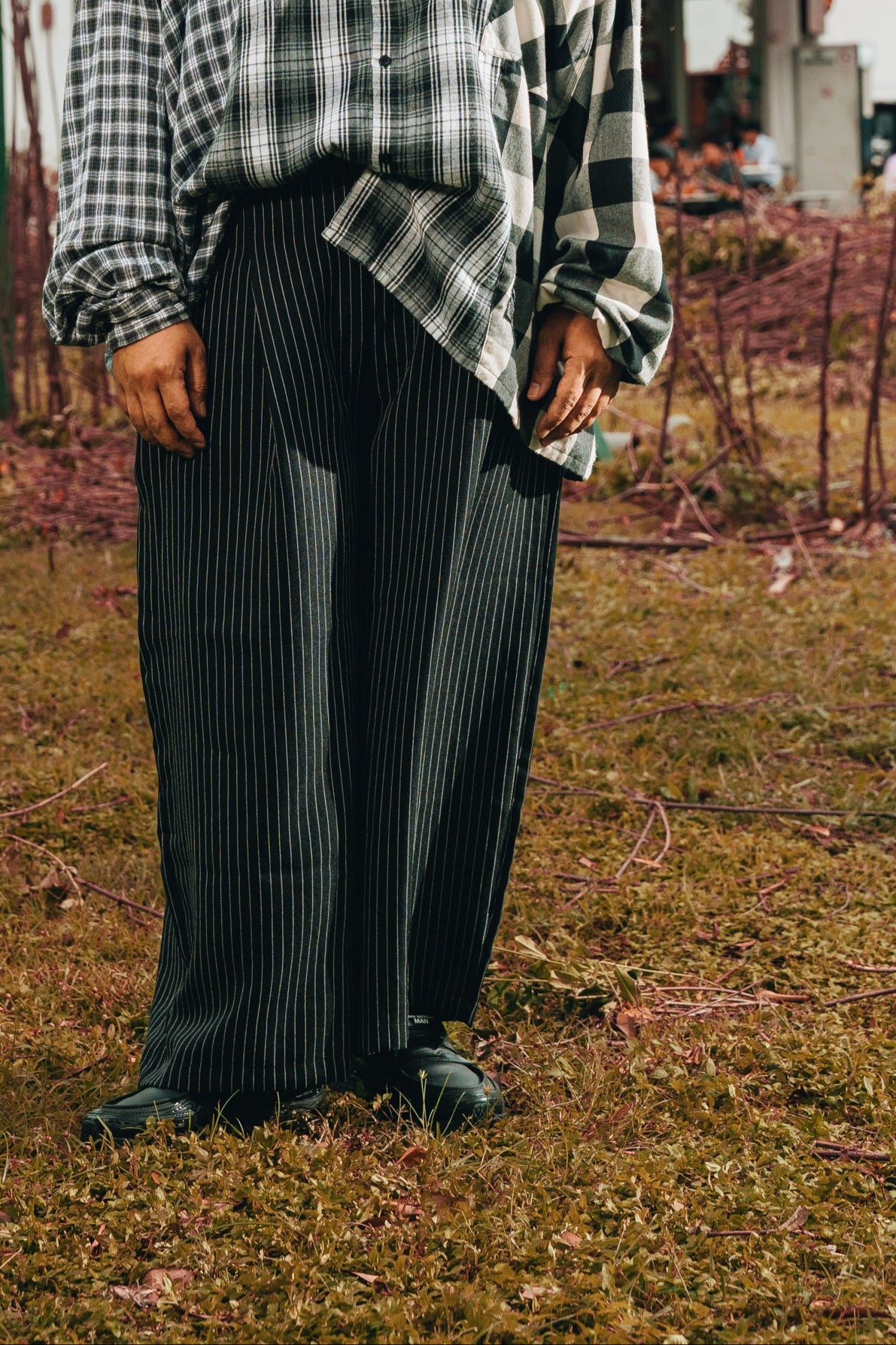 Dark Blue Stripe Pants