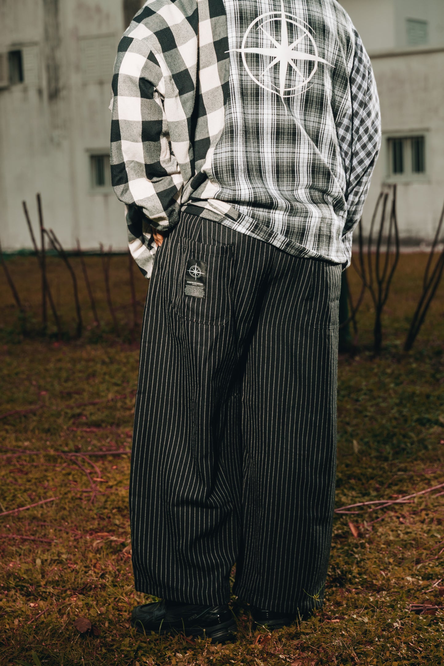 Dark Blue Stripe Pants