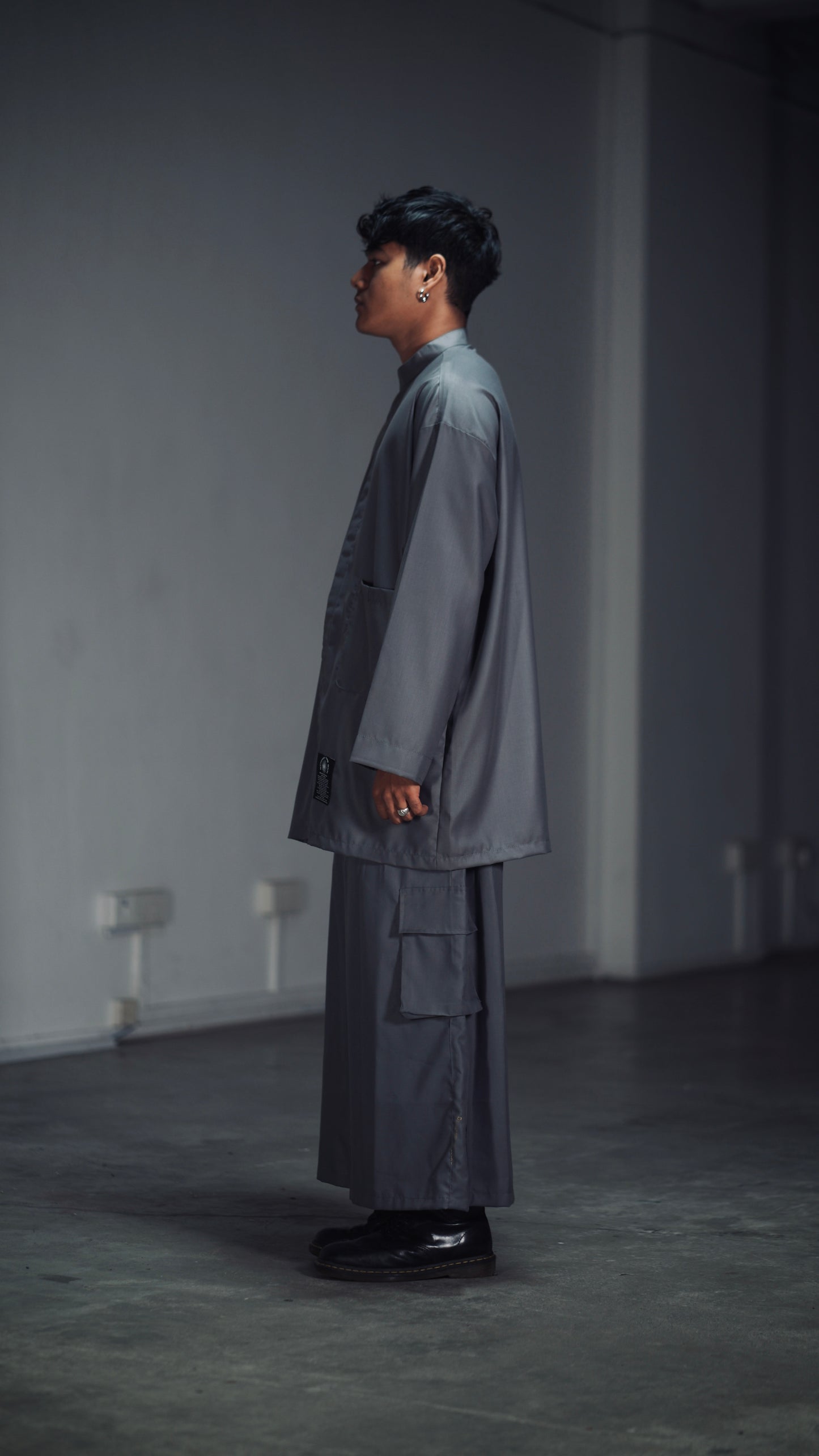 Bayang - Kurta Set / Hitam & Abu