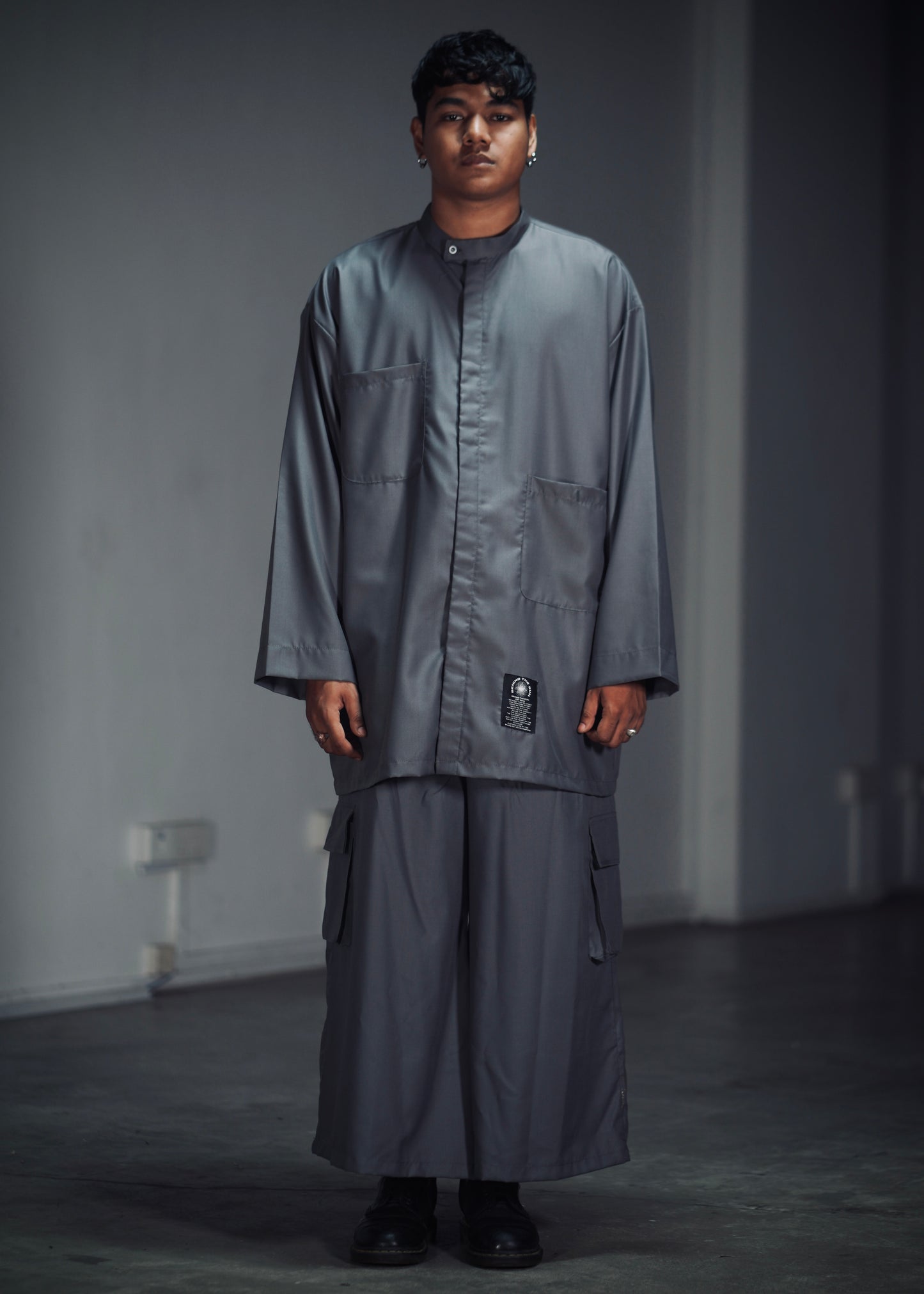 Bayang - Kurta Set / Hitam & Abu