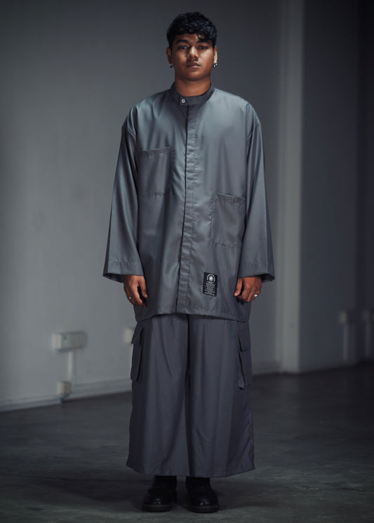 Bayang - Kurta Set / Hitam & Abu