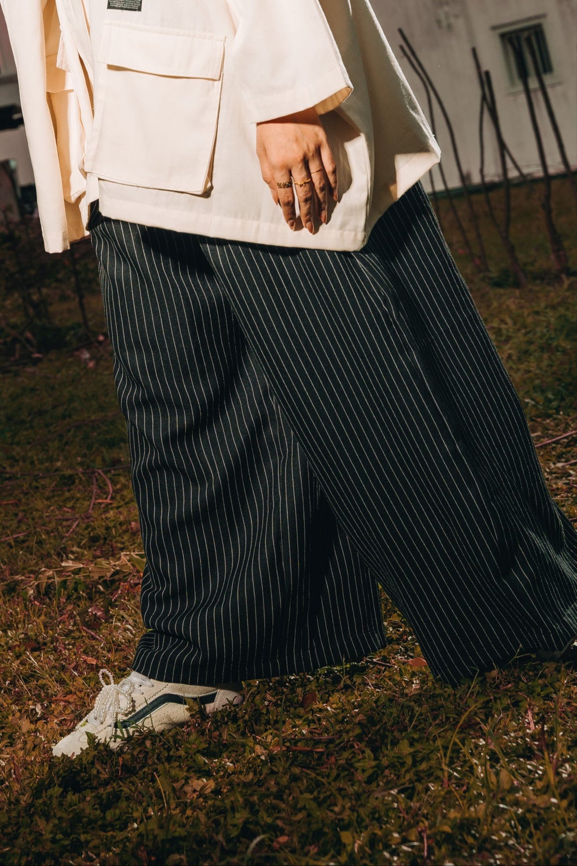 Dark Blue Stripe Pants