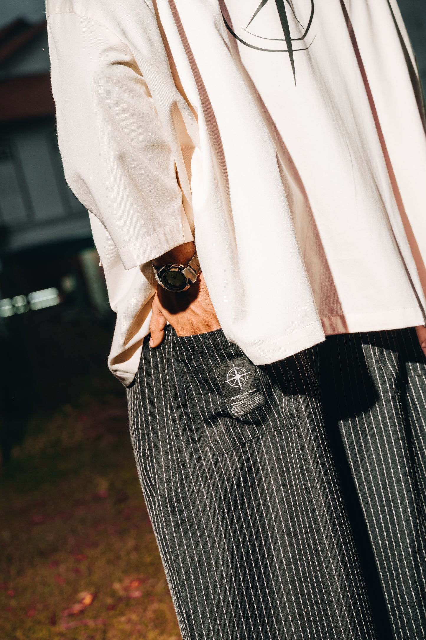 Dark Blue Stripe Pants