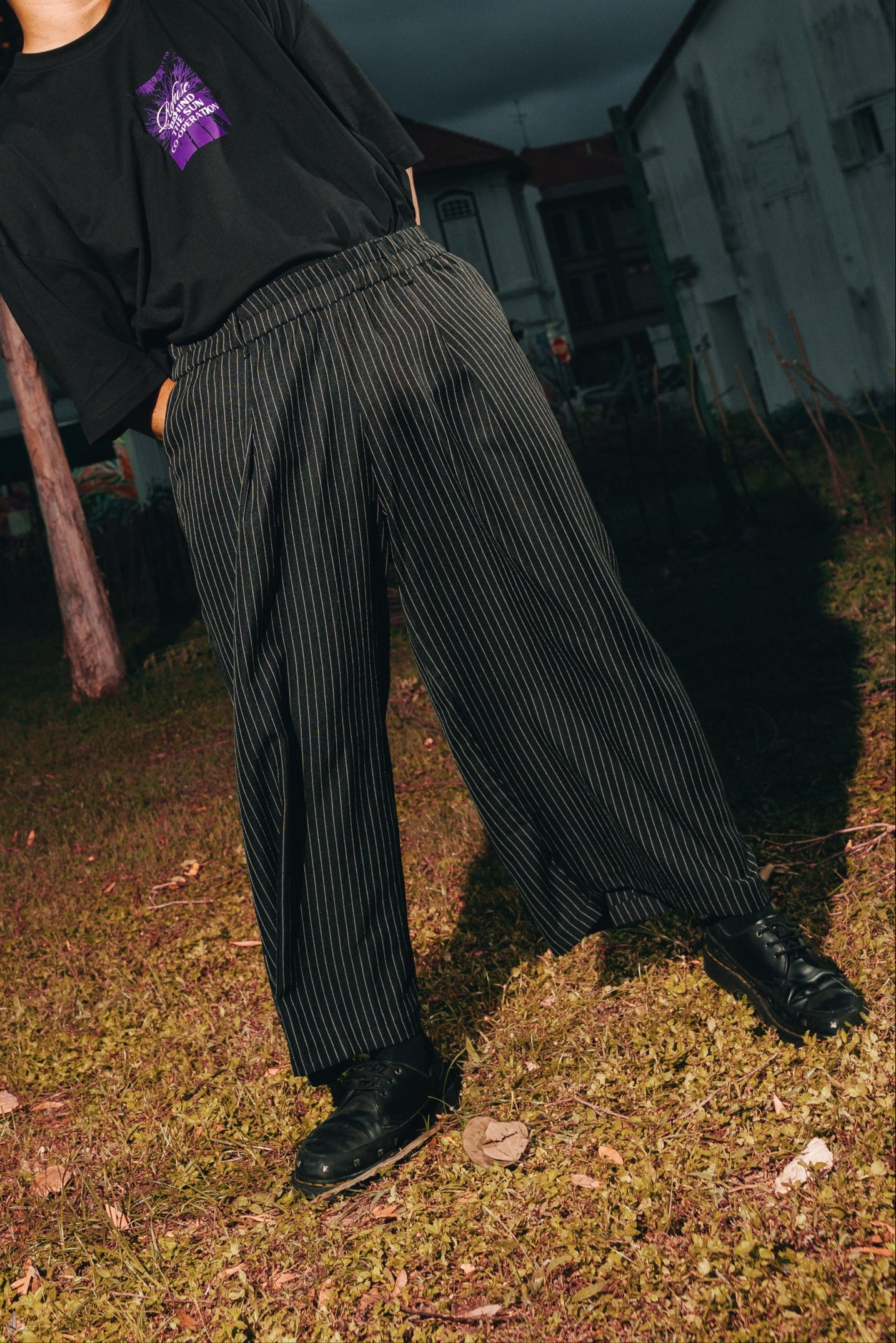 Dark Blue Stripe Pants