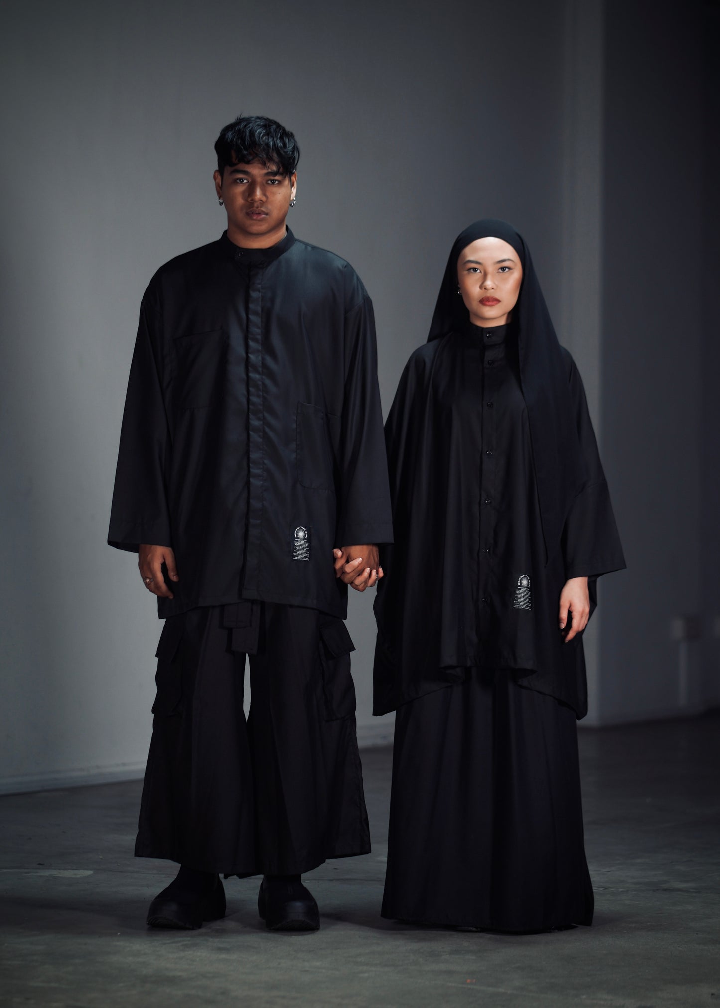 Bayang - Kurta Set / Hitam & Abu