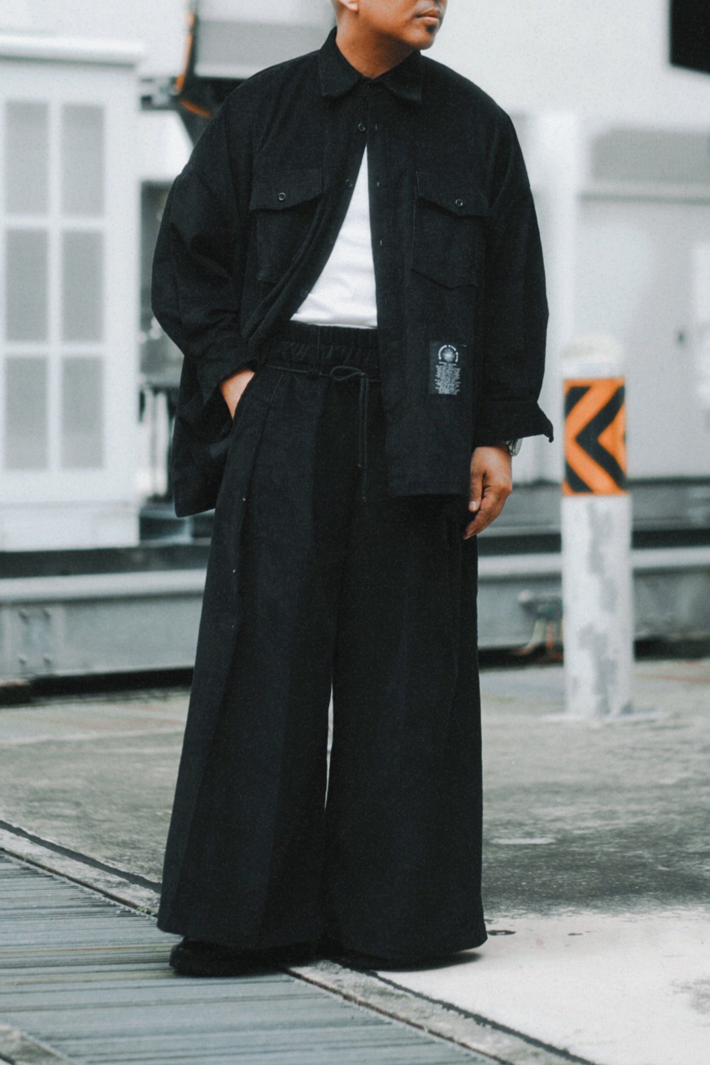 Wide Pleated Heavy Corduroy Pants