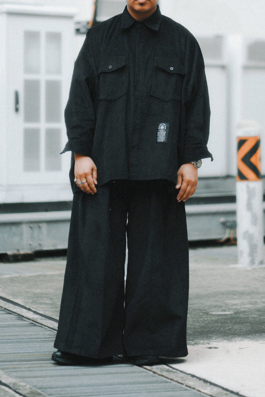 Wide Pleated Heavy Corduroy Pants