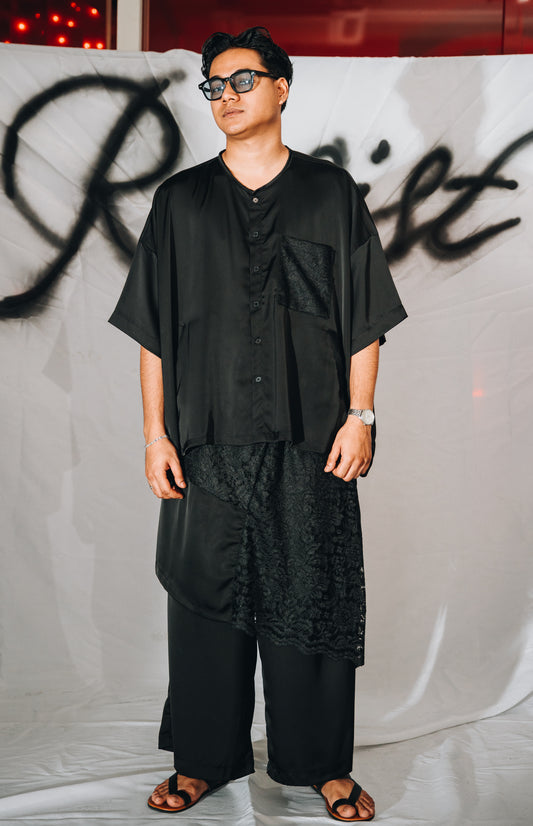 Black Sayap Oversized Lace (SET)