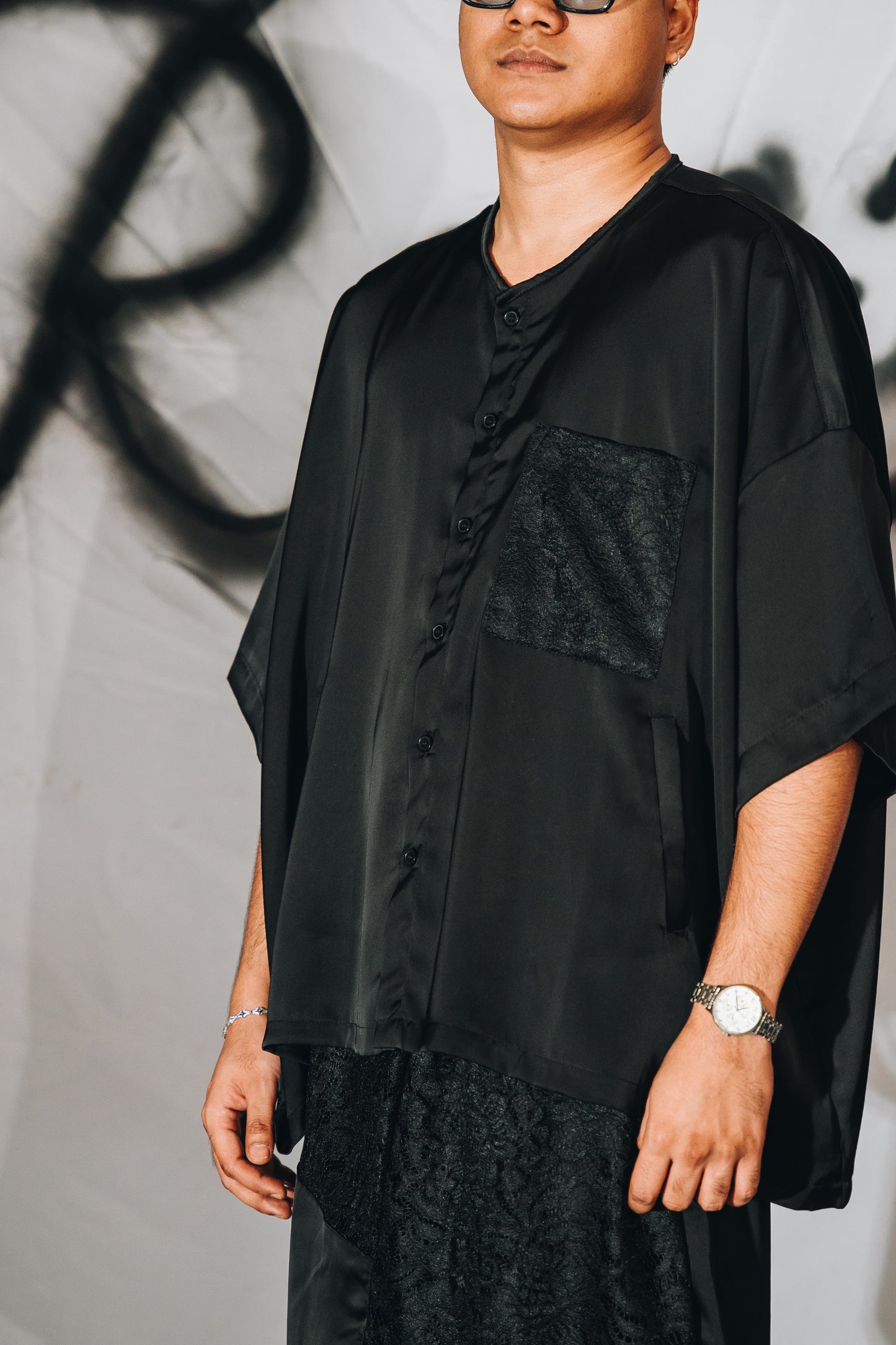 Black Sayap Oversized Lace (SET)