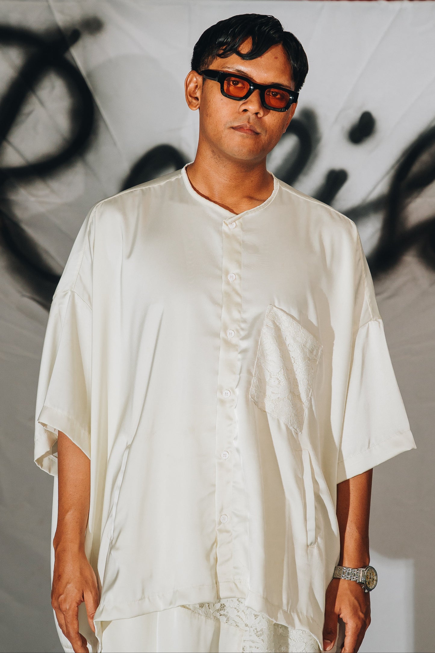 White Sayap Oversized Lace (SET)