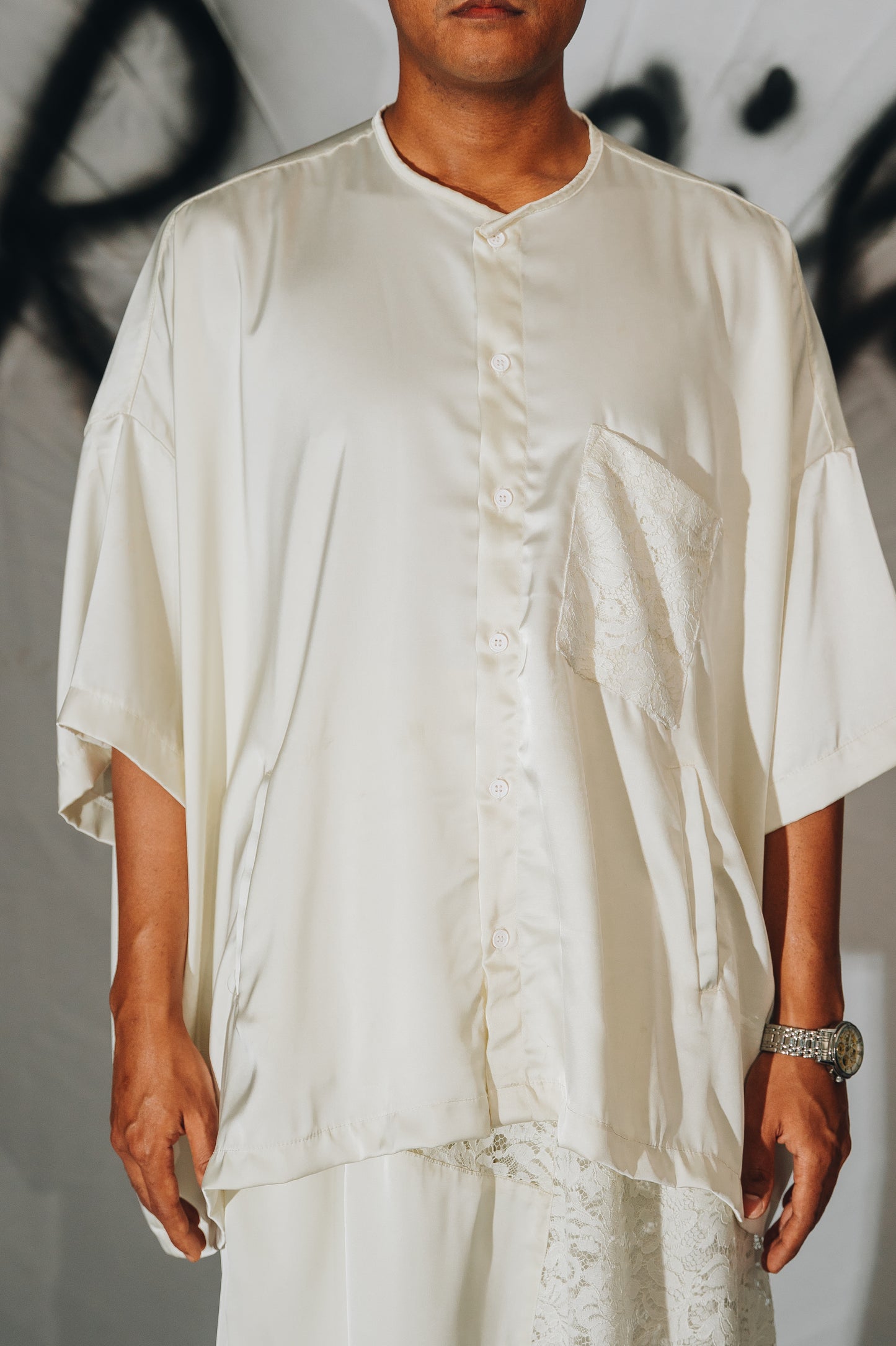 White Sayap Oversized Lace (SET)
