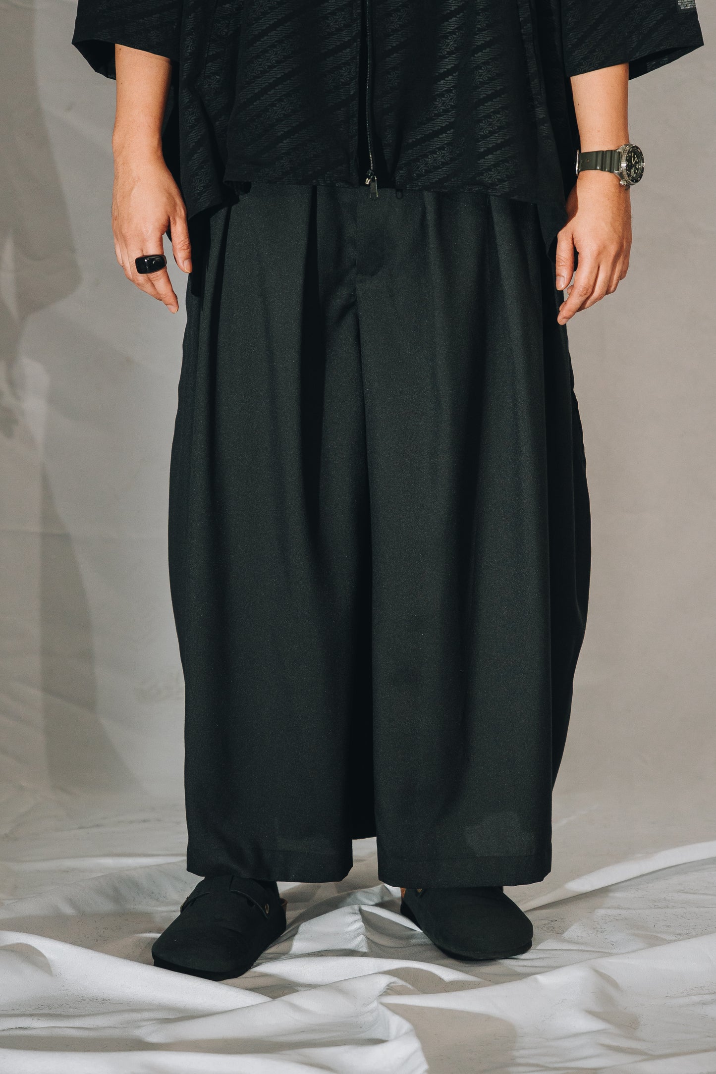 Batik Zip Black Top & HAKAMA Pants (SET)